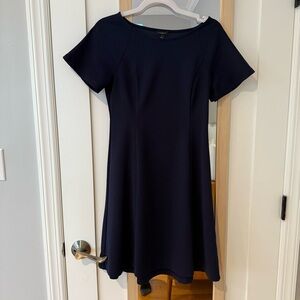 Ann Taylor Factory Navy Blue Short Sleeve Dress